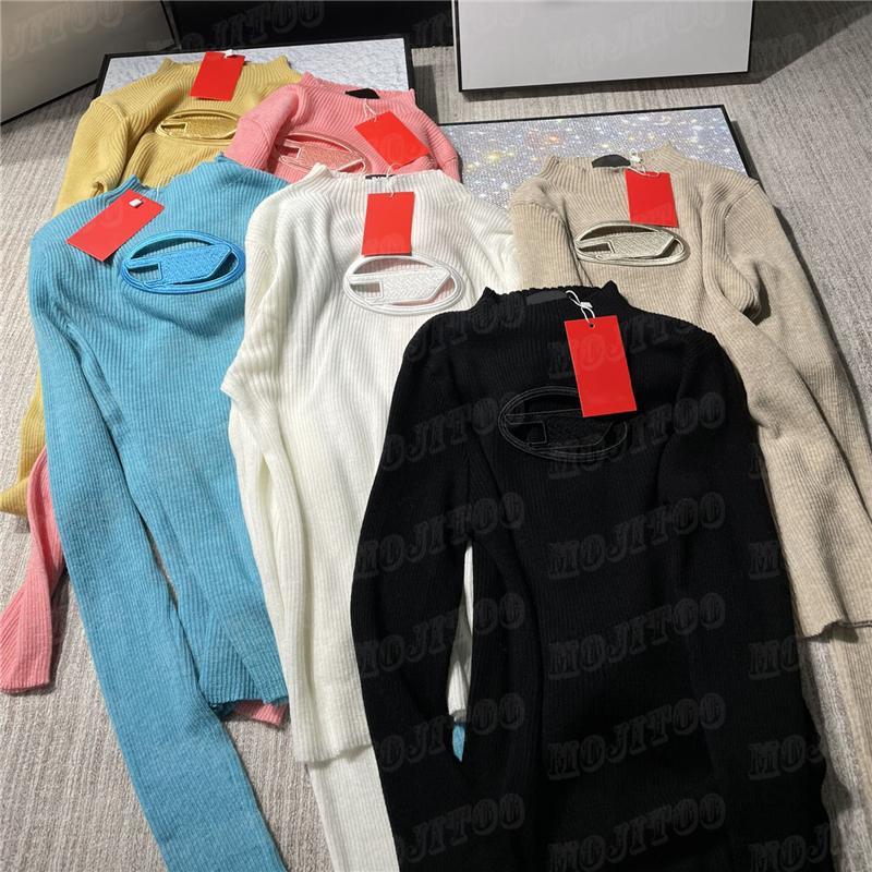 

Hollow Letters Knitted T Shirts Tops For Women High Grade Pullover Tees Designer Summer Knits Shirt Top, Pink