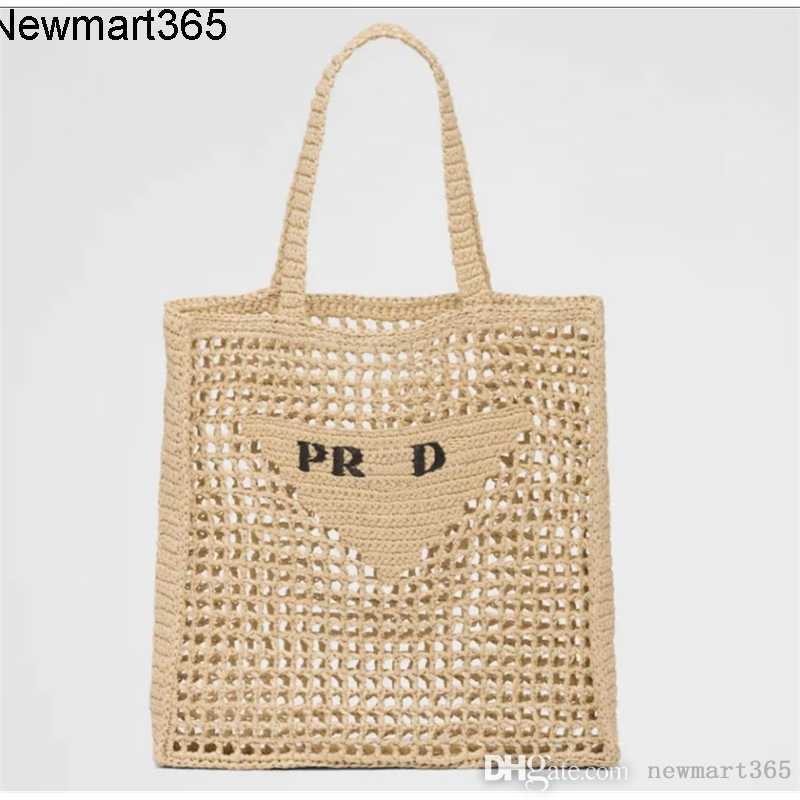 

Designer bag Shoulder Bag beach bag Fashion Mesh Hollow Woven Shopping Bags for Summer Straw Tote Bag, Pink