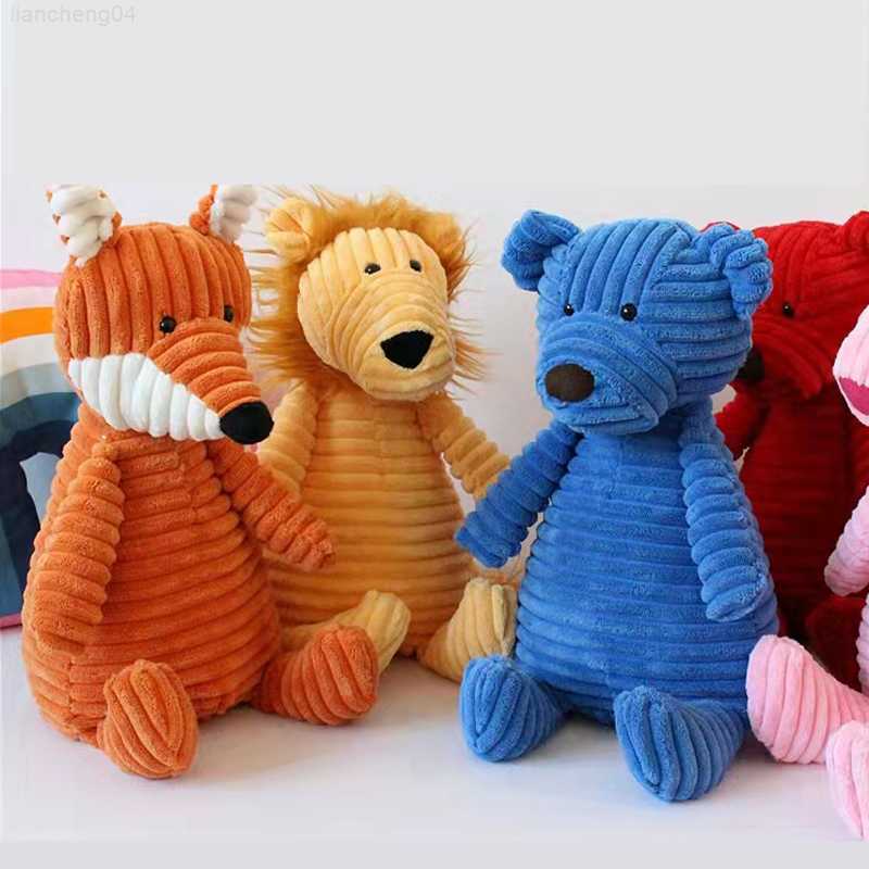 Stuffed Plush Animals 40CM Stuffed Corduroy Animal Big Toys Fox Pig Frog Sheep Rabbit Duck Crocodile Horse Monkey Dog KAWaii Kids Plushie Dolls L-image-1094536313