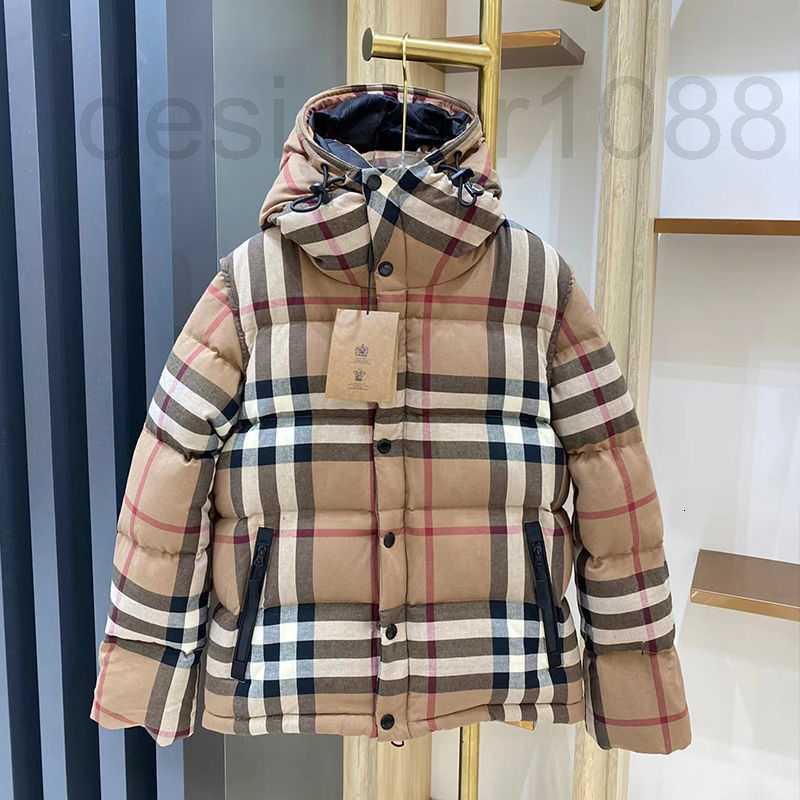 

designer 2023 new Babel li plaid hoodie for men and women, loose version, one coat, two foreign style Down jacket SGRS