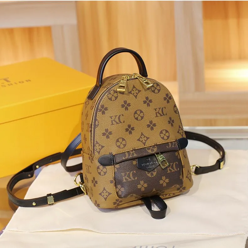 

Designer Backpack Fashion Leather Women Bag Children School Bags Backpacks Style Lady backpack Travel HandBag 5 Colors M44872, With logo