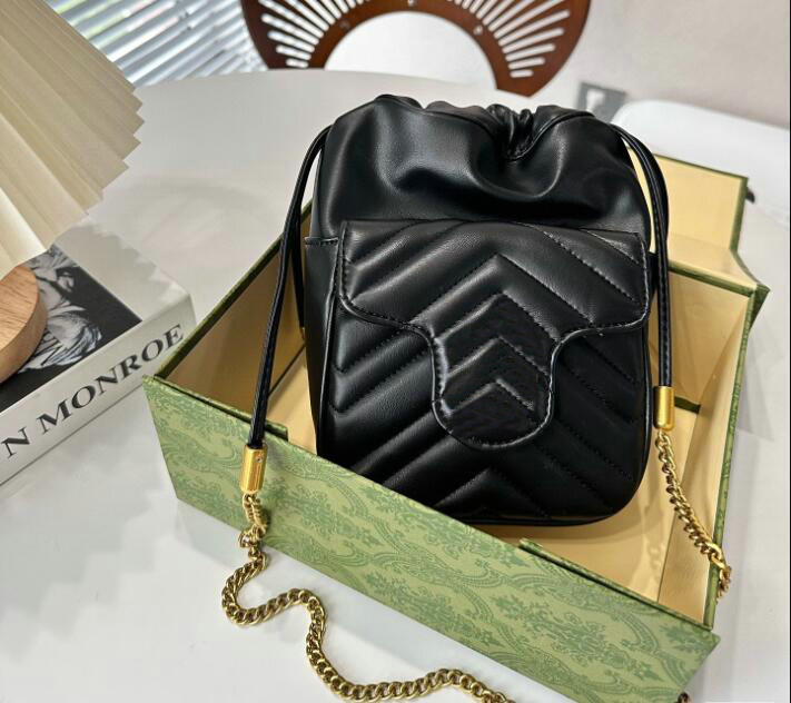 

Designer bag Lady Luxury the bucket bag Womens men tote classic Drawstring shoulder fashion wallet buckets top handle purses handbag Crossbody bags, Black