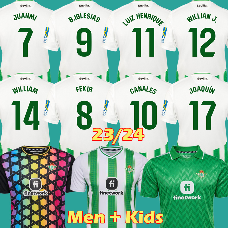 

Real Betis 23  SUSTAINABILITY soccer Jerseys 2023 2024 Camiseta Primera Equipacion B.Iglesias camiseta de futbol JOAQUIN Portero kids Manga Corta men Uniform kits, Away kids