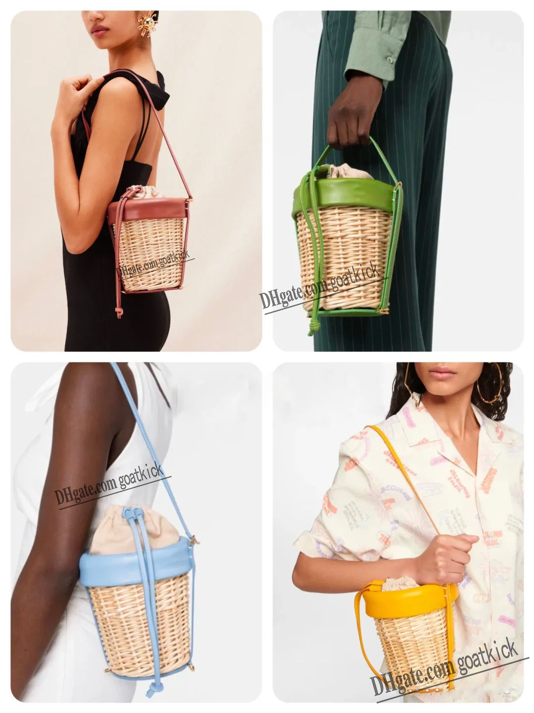 

le panier seau Bags wicker purses Designer Luxury Shoulder Bag Handbags Fashion Women Wallet Leather Handbags Le Bisou Purse Crossbody