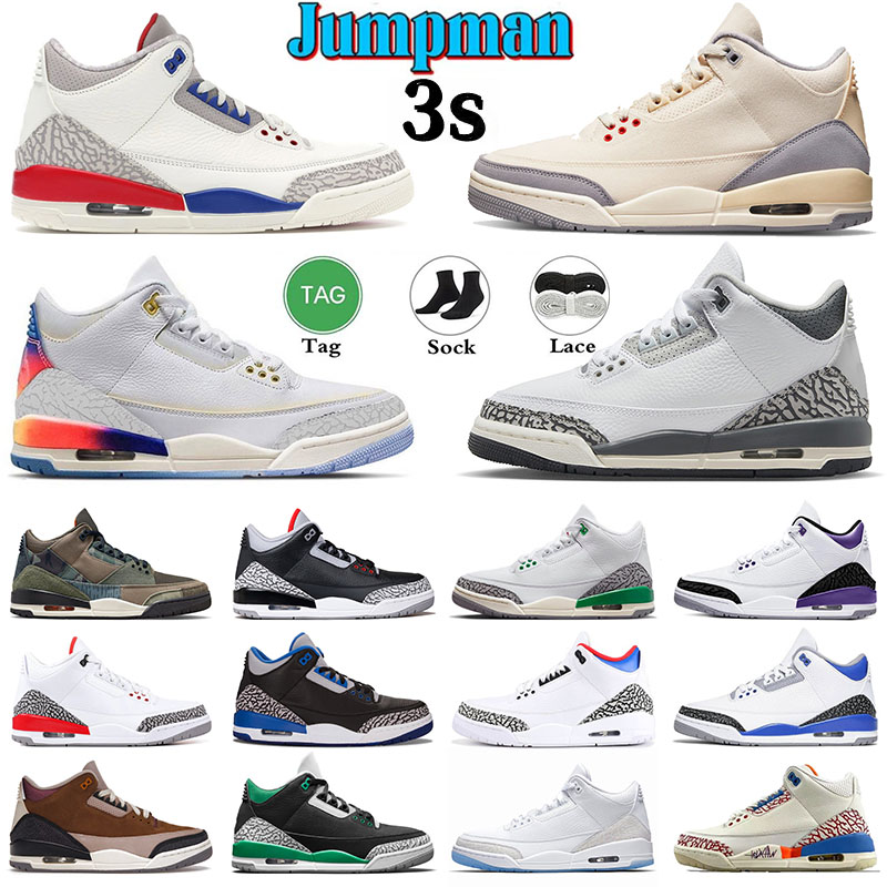 

J Balvin 3s 3 PALOMINO Men Basketball Shoes Hide N' Sneak Mr.Triple Double Patchwork J Balvin Lucky Green Muslin Desert Elephant Black Outdoor Trainers, 40-47 sport blue