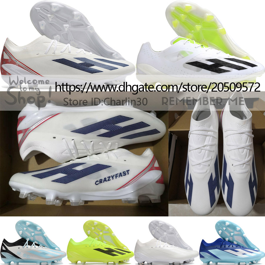 

Send With Bag Quality Soccer Boots X Crazyfast 23.1 FG Messis Football Cleats For Mens Firm Ground Soft Leather Comfortable Lithe Training Knit Soccer Shoes US 6.5-11.5