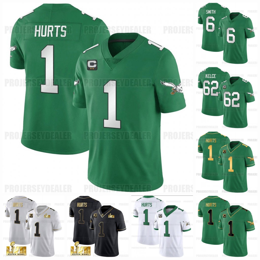 

Jalen Hurts 2023 Kelly Green Philadelphias Eagles''1 Football Jerseys Jason Kelce A.J. Brown Miles Sanders DeVonta Smith Haason Reddick Swift Custom Jersey, As pic