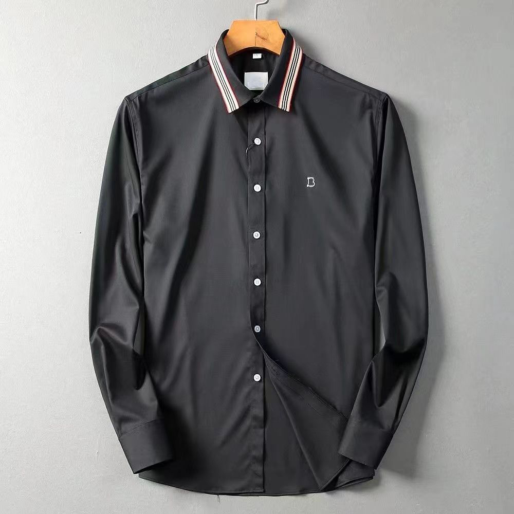 

Designer men's luxury polo shirt classic American European embroidered long sleeve men's slim British style business casual shirt fashion shirt top T-shirt M-3XL, 02