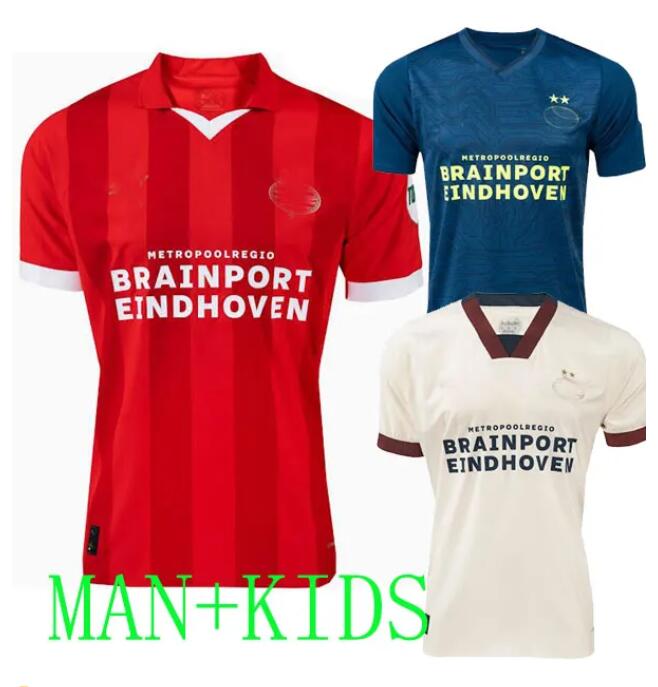 

23 24 Eindhoven Away Soccer Jerseys PSVS Men kids kit 2023 2024 Hazard FABIO Silva Home men kids it football shirts kids set TOP adult kits