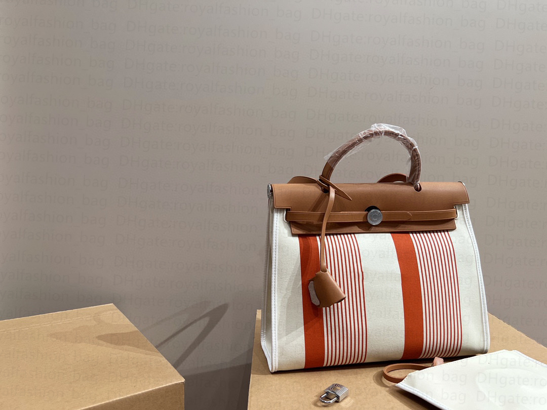 

Herbag Mirror Quality Tote Bag Leather Canvas Women Large Capacity Luxury Handbag Metal Buckle Opening Designer Bag with Lock and Key Silver Buckle, Black