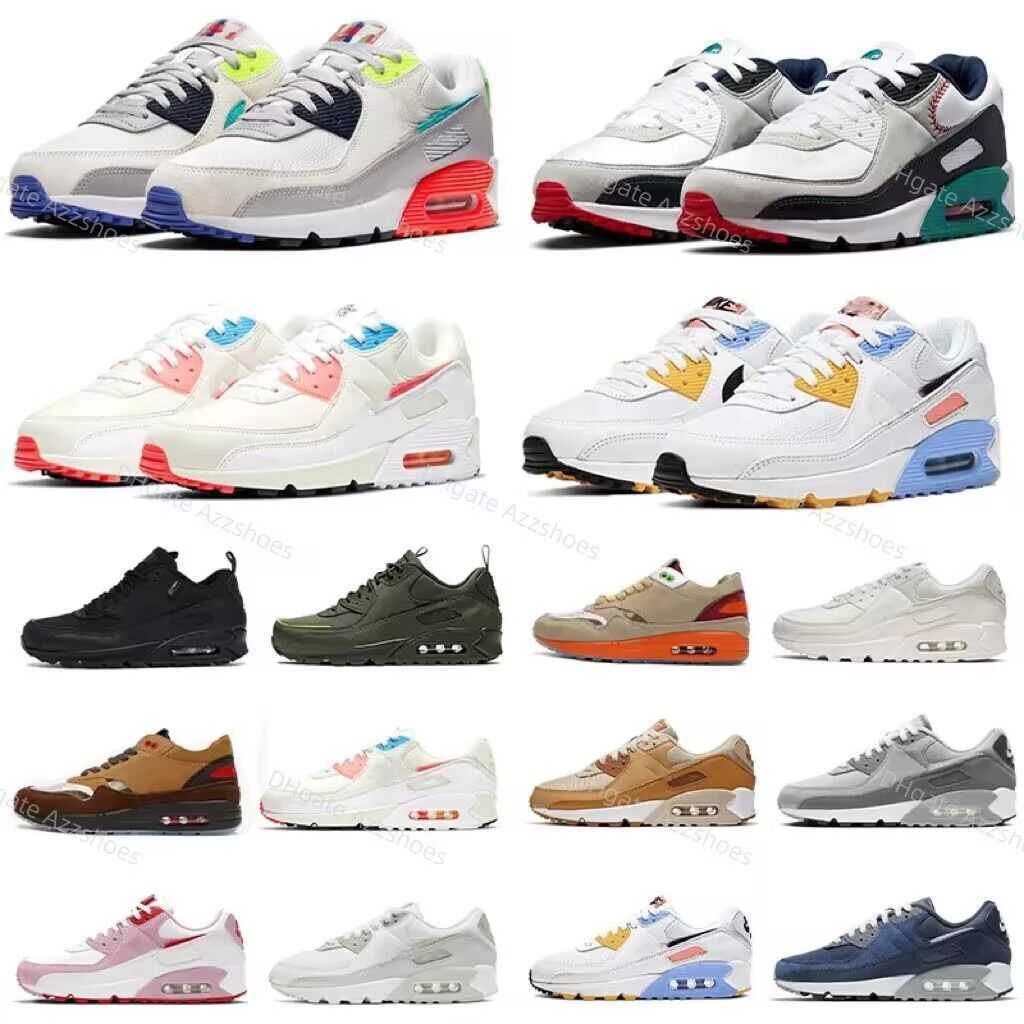 

Classic 90s Running Shoes Men Sneakers Triple White GS Black Leather Mesh Gym Red CNY Retro Breathable Women Sports Trainer Designer Cushion Surface EUR 36-45, 13