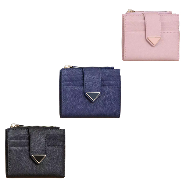 

black Key short Wallets Triangle prad Coin Purses luxurys Designer Genuine Leather Card Holder fashion mens passport holder marmont wallet Womens pocket organizer, Red