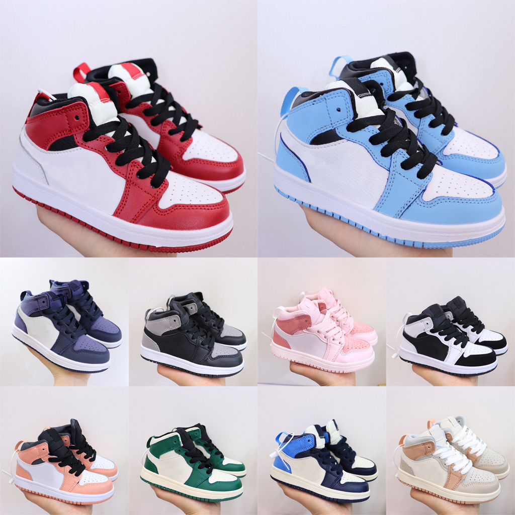 

kids shoes 1s J1 Jumpman boys girls basketball bred digital pink Chicago sanded purple size 22-35