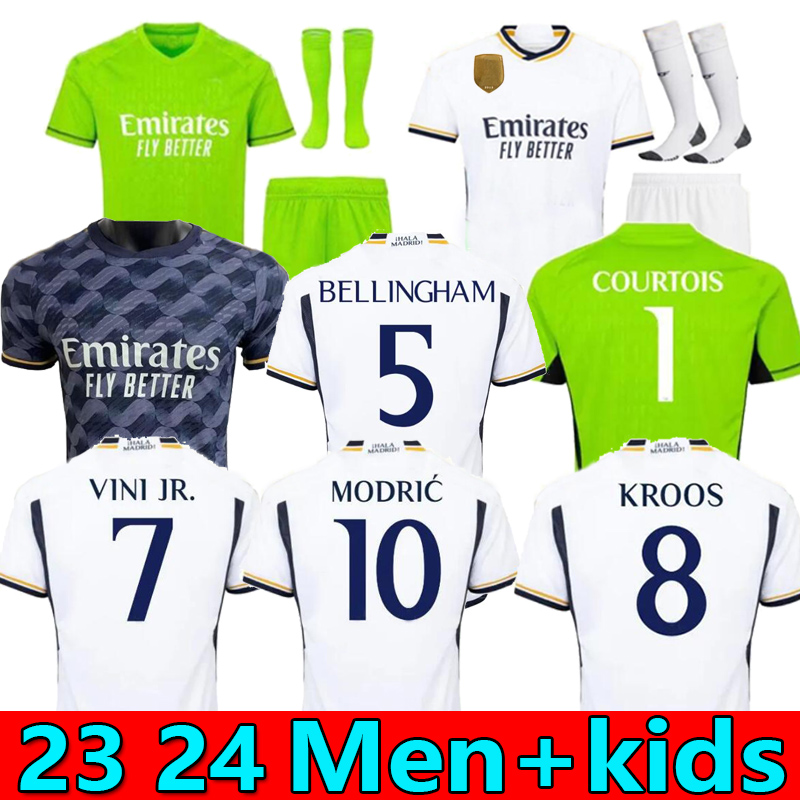 

S-4XL 23 24 Bellingham VINI JR soccer jerseys REAL MADRIDS football shirt TCHOUAMENI CAMAVINGA ALABA MODRIC RODRYGO Mbappe 2023 2024 camiseta men kids kit uniforms