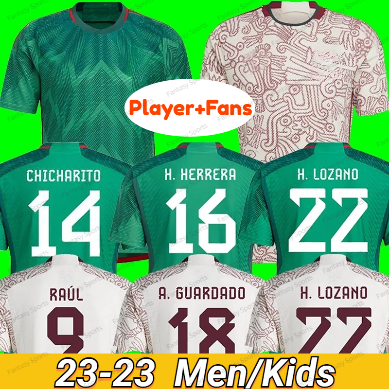 

Fans Player RAUL 2023 2024 mexico soccer jerseys home away LOZANO Vega football kit shirt Camisetas de futbol ALVAREZ maillot foot men kids set uniform Corona Moreno, Home adult world patch player
