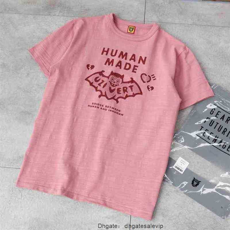 

Human Made x Lil Uzi Vert Co Branded Pink Bat Diamond Nigo Summer New Short Sleeve T-shirt Men T-shirts304wc11, Pink5