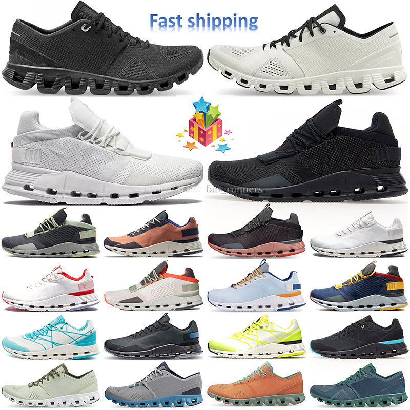 Sur nuage Chaussures de course femmes hommes Cloud x swiss Casual Federer Sneakers entraînement et entraînement croisé noir cendre rouille rouge