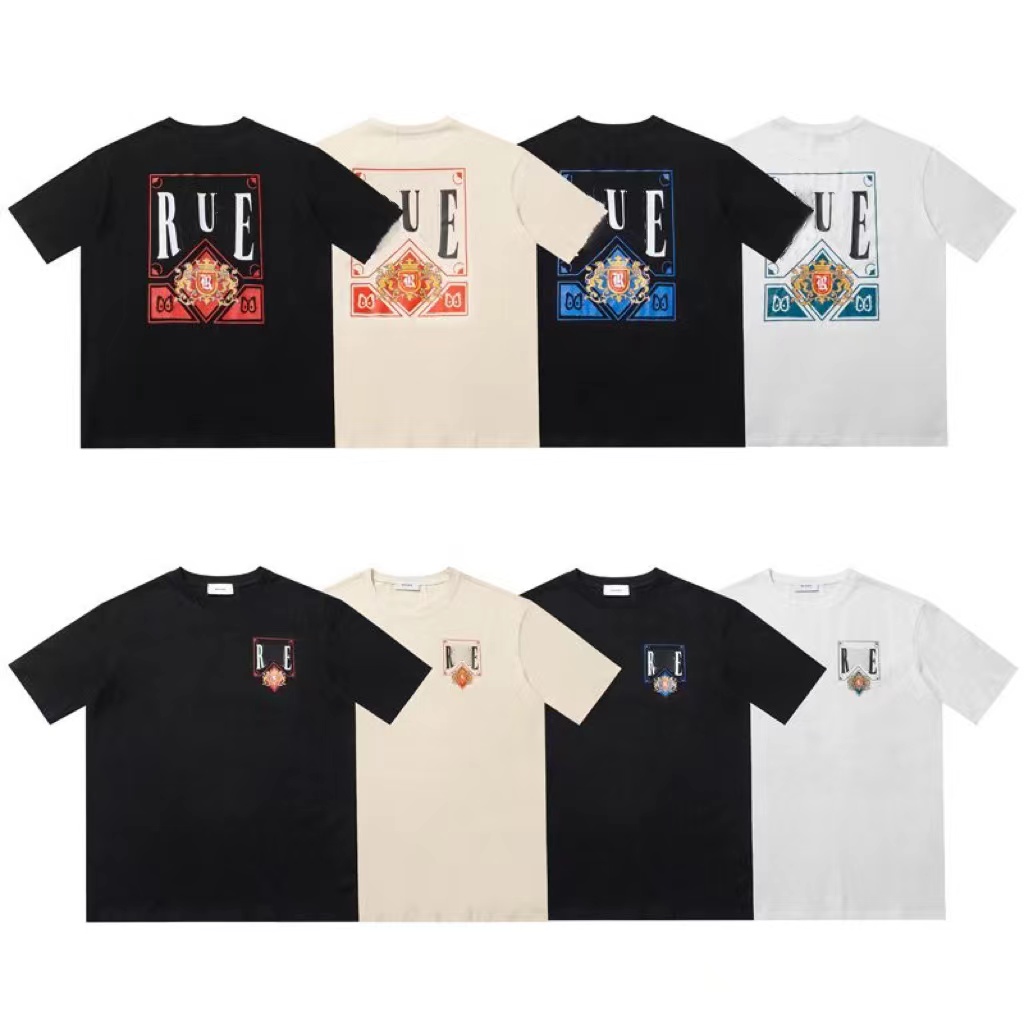 

Rhude Short Sleeve Summer Fashion Men High Quality Cotton Street Hip Hop Men Short Sleeve American Size :S-XL, No.5