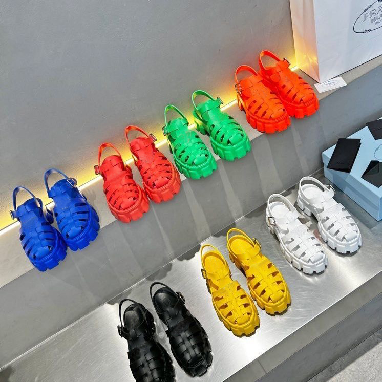 

Prad Women Sandals Shoes Womens for Sandal Luxuries Designer Platform Monolith Beach Shoe Comfortable Leisure Foam Rubber White Black Red Sneakers, #30