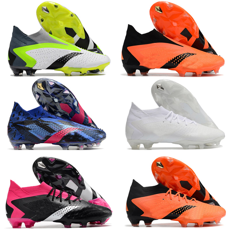 

High Quality Predator Accuracy.1 Fg Boots Mens Football Shoes Boots Men Soccer Cleats Low Black White Bright Yellow Silver Meteorite Pack Solar Red Sneakers Trainers, 017
