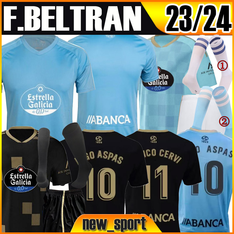 

23 24 Celta de Vigo soccer jerseys IAGO ASPAS F.BELTRAN home away 2023 2024 camiseta de futbol NOLITO MALLO SOLARI S. MINA Brais Mendez football shirts S-XXL, 22 23 away