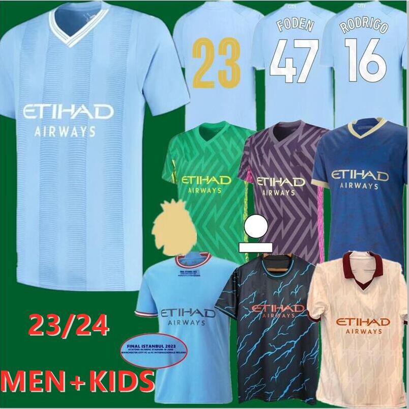 

New HAALAND soccer jersey 22 23 24 Fan Player version DE BRUYNE MANS CITIES GREALISH PHILLIPS STERLING MAHREZ FODEN 2023 2024 football shirt uniforms men kids kit sets