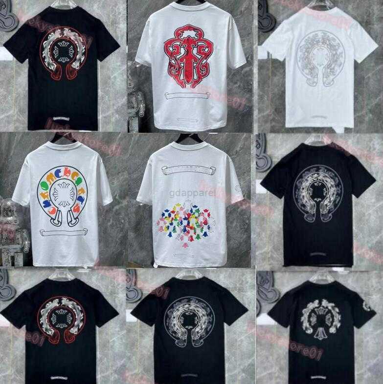 

Men's T-shirts Luxury Classic Mens t Shirts Ch Brand Fashion Men Sanskrit T-shirt Horseshoe Heart Cross Designer Tshirts Man Hip Hop Chromes 7fi, 44