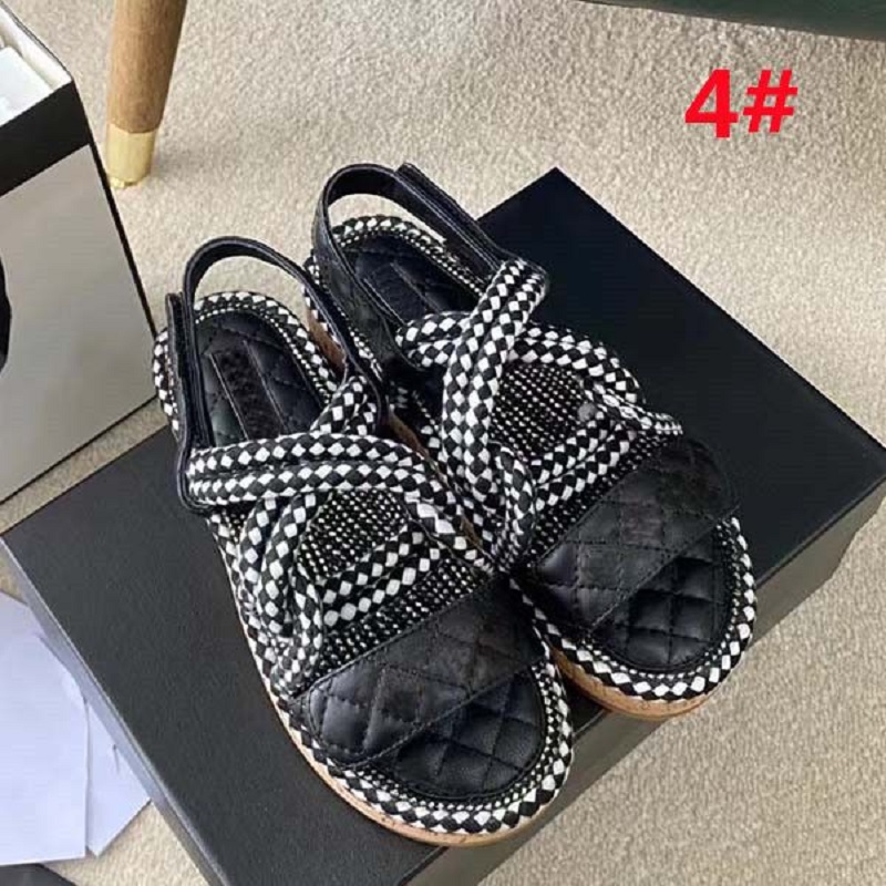 

2023 Designer Cowhide Sandals Slippers Candy Color Flats Shoes Women's Leisure Designer Outdoor Luxury Slipper Women's Flat Bottom Comfort Sand Sandals High Quality, #7