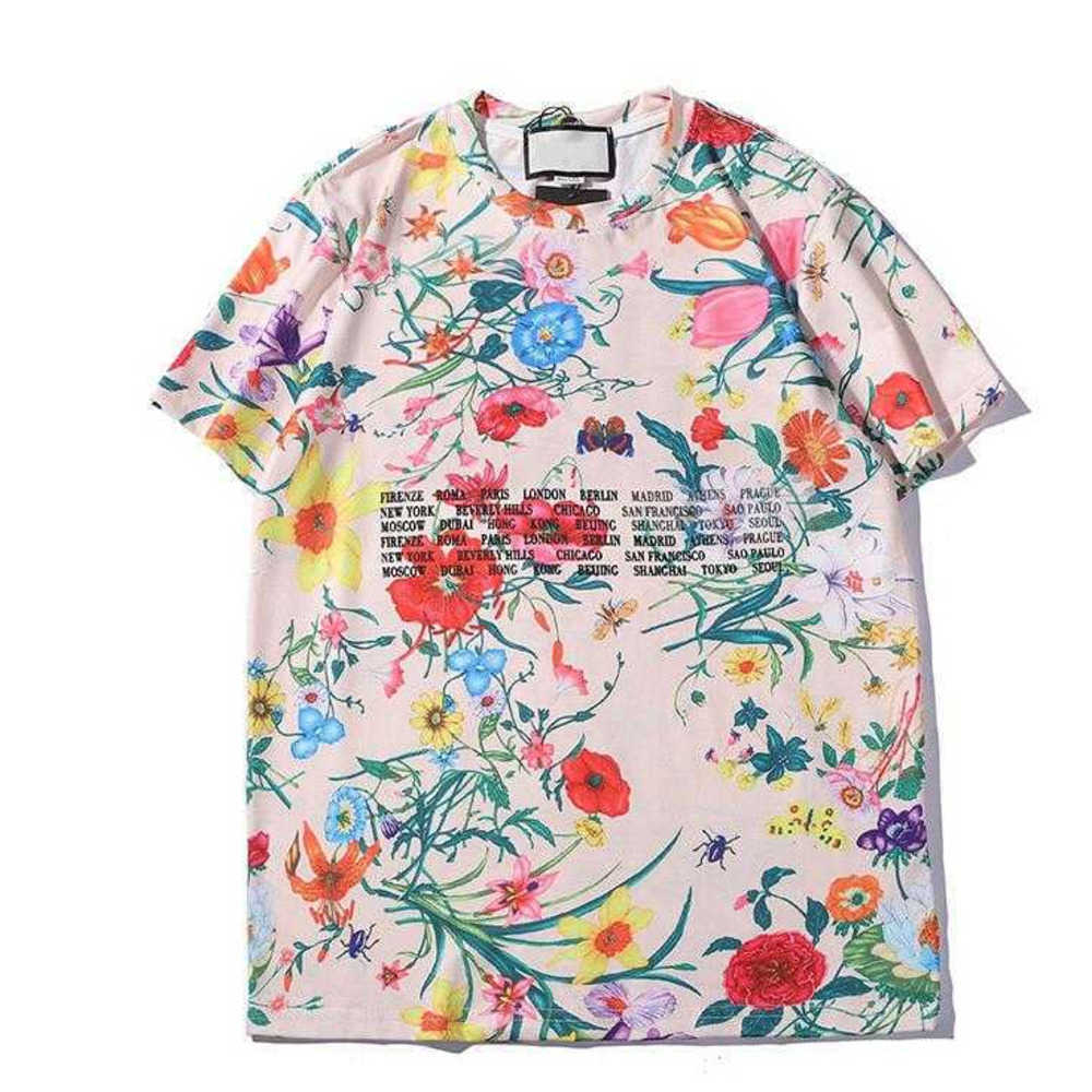 

Summer Mens Women T Shirt New Fashion Tshirts With Letters Breathable Short Sleeve Mens Tops With Flowers Tee Shirts Wholesale, Pink