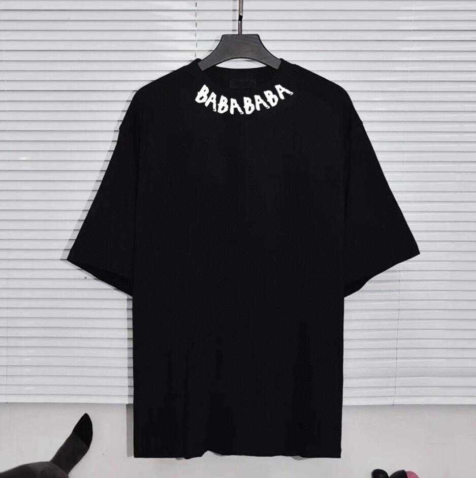

Fashion T Shirt Mens Women Designers T-shirts Tees Apparel Tops Man Summer Tee Shirt With Big Letters in Neck Luxurys Clothing Street Shorts, White