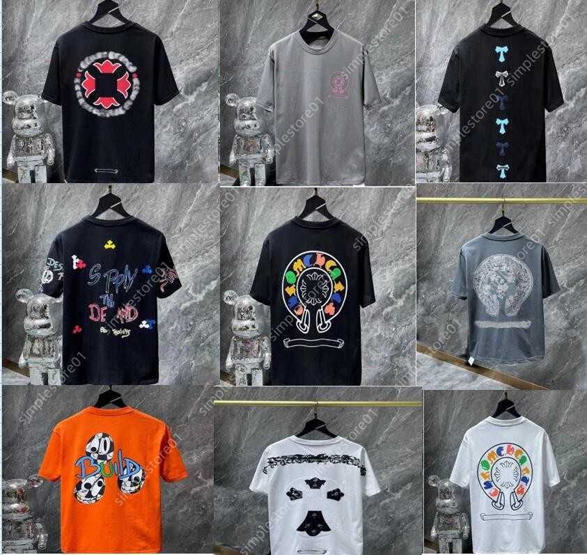 

2023 Classics Mens t Shirts Heart High Quality Brand Crew Neck Chromes Short Sleeves Tees Ch T-shirts Sweater Casual Horseshoe Sanskrit Designers Tees