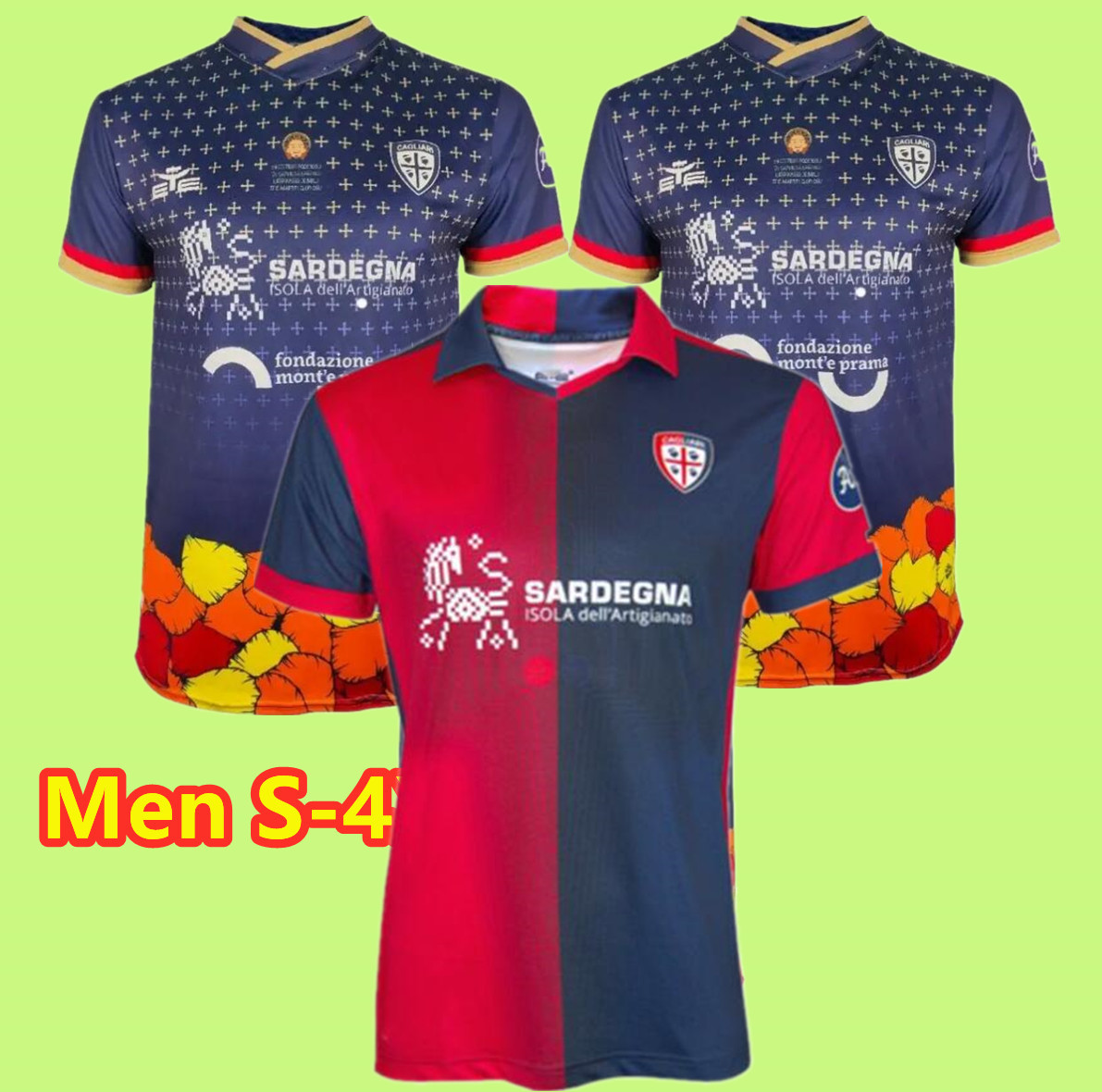 

23 24 CAGLIARI soccer jersey Saint Efisio Special edition 2023 2024 FCfootball shirt thailand quality customize, Red