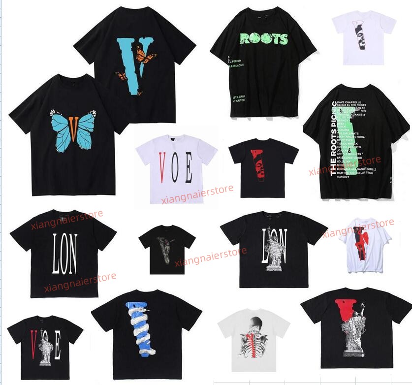 

Newest Mens Womens Designers t Shirts Loose Tees Fashion Brands Tops Man s Casual Vlones Shirt Luxurys Clothing Polos Shorts Sleeve Clothes White Blue Pink, Cu1