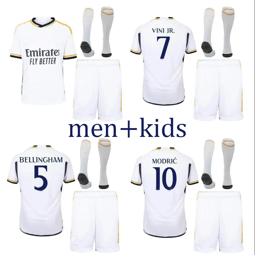 

BELLINGHAM soccer jerseys 22 23 24 kids football kits VINI JR TCHOUAMENI ALABA ASENSIO MODRIC RODRYGO Fourth 2023 2024 REAL MADRIDS football shirt men soccer shorts, 23/24 home