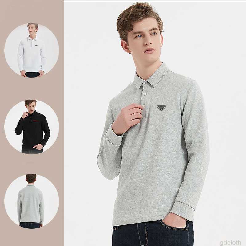 

Men's polo tee t shirt designer man polos mens polo shirts Pullover Long sleeve Tees Solid Tshirts Sweatshirt top sportswear oversized tshirt Tops wholesale 3XL 4XL