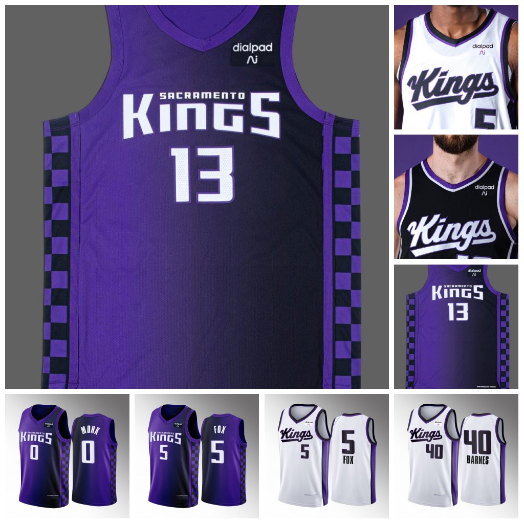 

De'Aaron Fox''Kings"Basketball Jersey 2023-24 Icon Association Sacramentos King Stitched jersey Domantas Sabonis Harrison Barnes Davion Mitchell Malik Monk Cutstom, 23-24 statement mens s-3xl