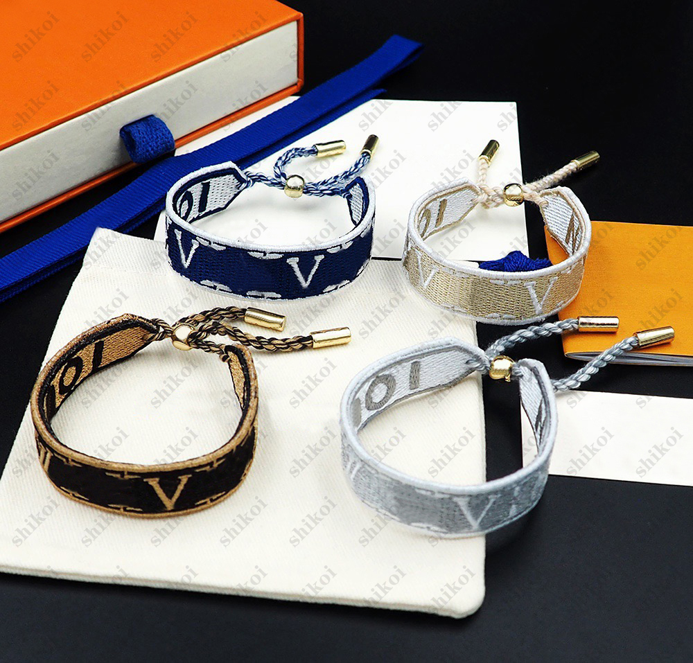 

Man Jewelry Bracelet Designer Canvas Handrope Vintage Classic Woman Jewelry Bracelet Fashion Handrope Buckle Adjustable