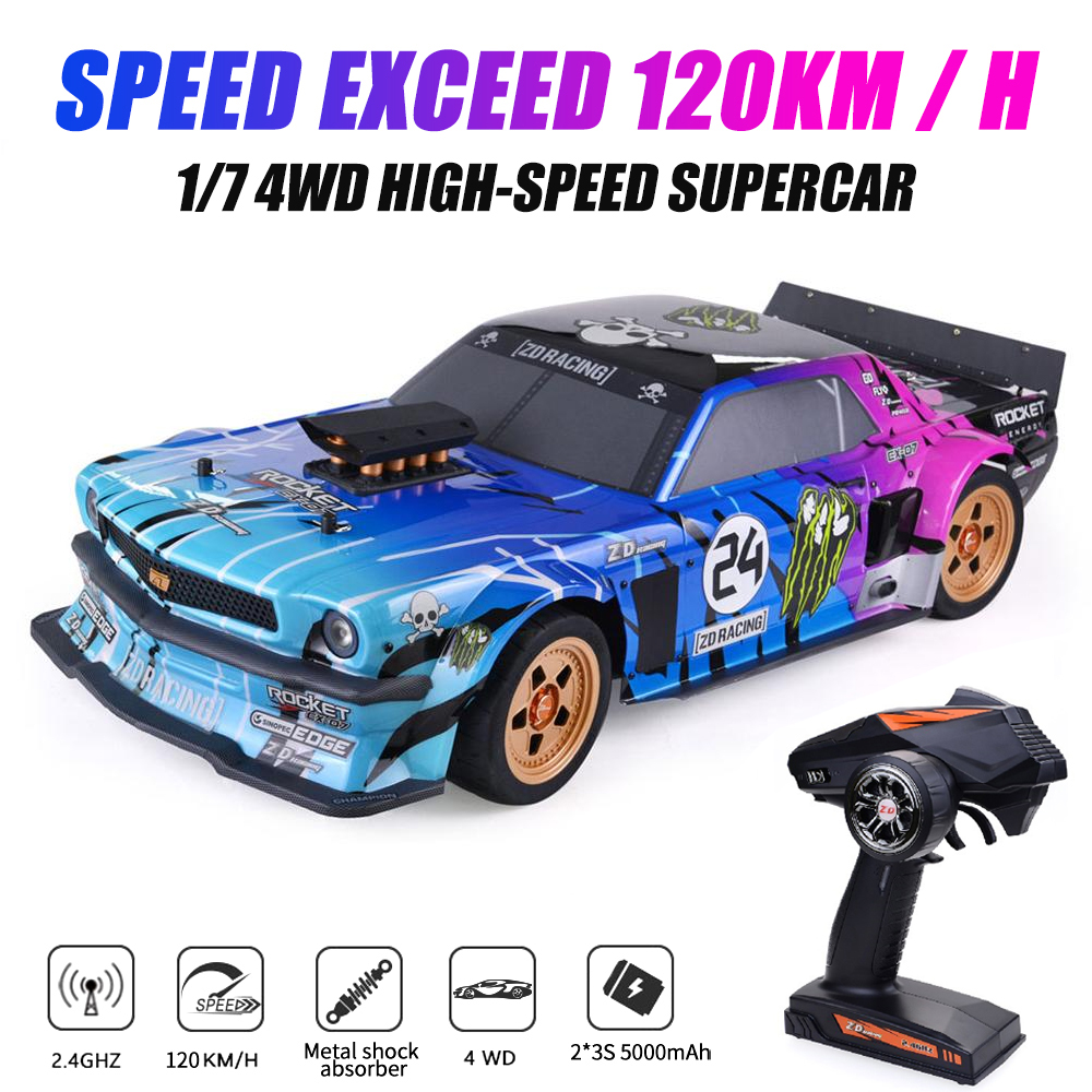 

ZD Racing EX07 EX-07 1/7 4WD RC High-speed Professional Flat Sports Car Electric Remote Control Model Adult Children Kids Toys