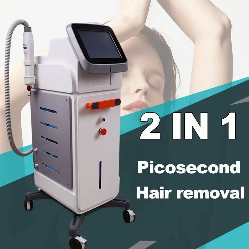 

Hot Sale 2 In 1 Diode Laser 808nm Hair Removal Pico Picosecond Laser Tattoo Removal Skin Laser Electrolysis Permanent Removal Machine