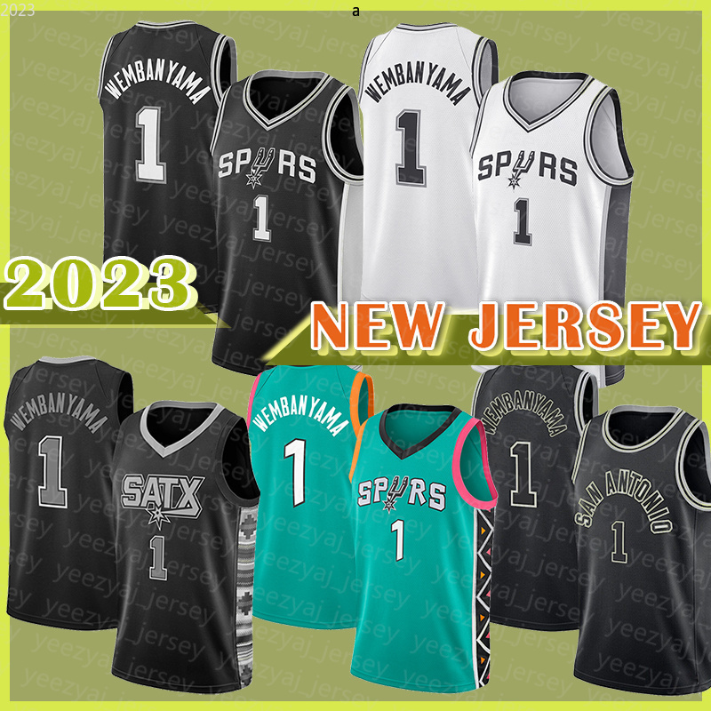 

New Basketball Jersey San Antonio''Spurs'' Mens Youth 2023 1 Victor Wembanyama Man 148, Mens jersey