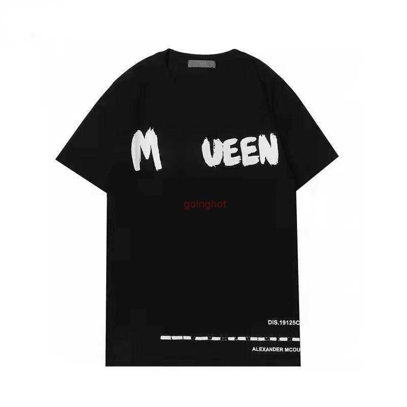 

Mens T Shirt Designer For Men Womens Shirts Fashion mcqueen tshirt With Letters Casual Summer Short Sleeve Man Tee Woman Clothing Asian Size S-5XL, White