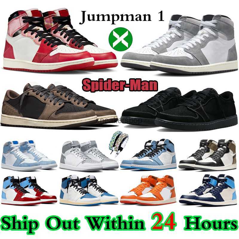 

2023 designer Spider-Verse 1s Basketball Shoes Men Women 1 Low Olive Black Phantom Reverse Mocha Lost Found Lucky lows Green Bred Patent Mens Trainer Sports Sneakers, #28 taxi