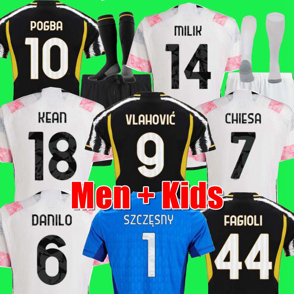 

fans player soccer jerseys 2023 2024 home away MILIK DI MARIA VLAHOVIC KEAN POGBA CHIESA McKENNIE LOCATELLI top jerseys 23 24 Kits men Kids unifor Juventus 11, 23/24 home kids