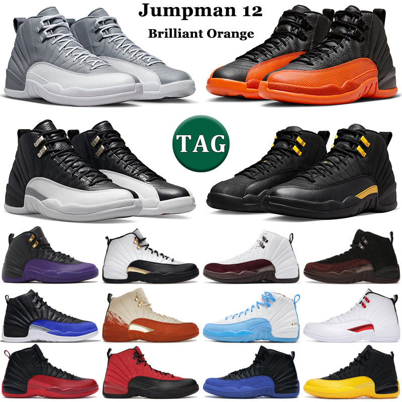 

Jumpman 12 Basketball Shoes Men 12s Black Taxi Playoffs Stealth Brilliant Orange Field Purple Royalty Taxi j12 Mens Trainers Outdoor Sports Sneakers