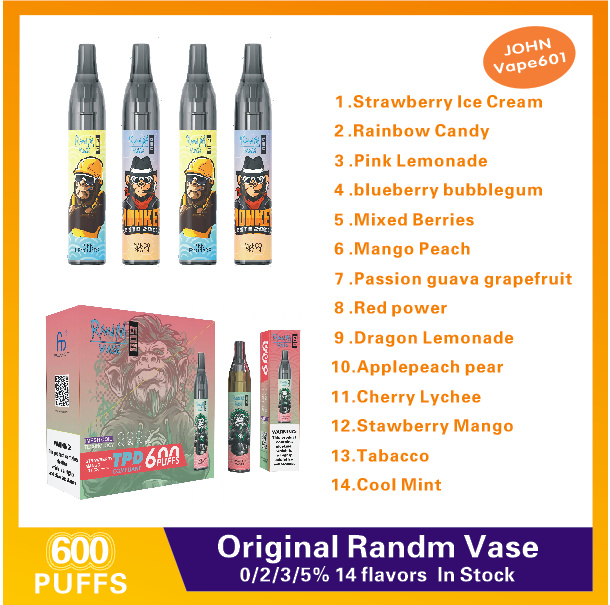 

RandM Vase 600 puffs disposable vape Mesh Coil TPD compliant e cigarette 14 colors available vapes pen puffs 600