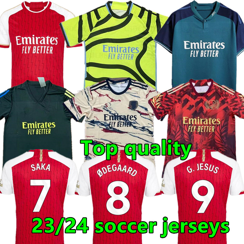 

23 24 Arsen gunner soccer jerseys Fans MARTINELLI SMITH ROWE SAKA 2023 2024 football shirt Men kit ODEGAARD Nketiah G.JESUS FABIO VIEIRA ZINCHENKO SALIBA PEPE