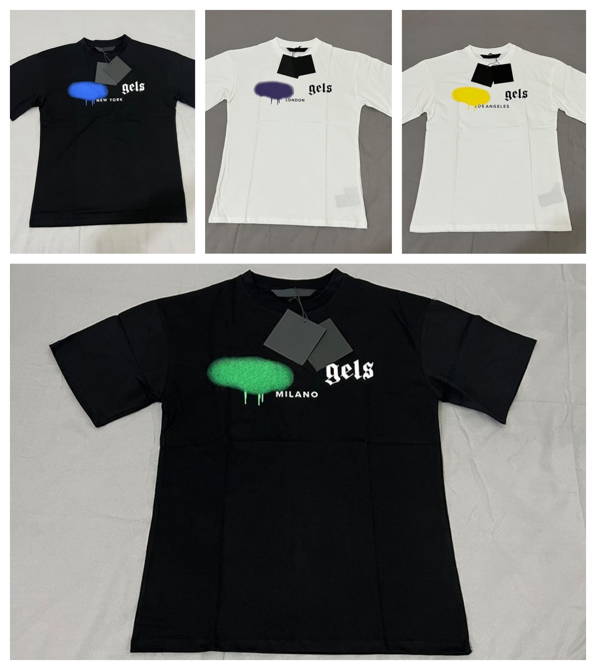 

Designer of luxury T-shirt brand angel t shirt Clothing spray letter short sleeve spring summer tide men and women tee