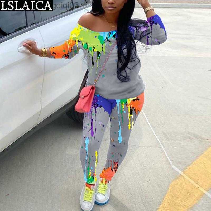 Women's Tracksuits Two Piece Outfits Fall Clothes for Women Tie Dye Set T Shirt for Women Top and Pants Tracksuit Jogging Femme Autumn Plus Siz