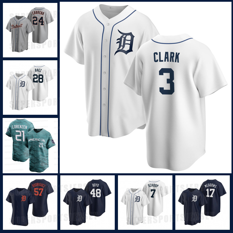 

MAXWELL MAX CLARK Tigers 2023 ALL STAR GAME DETROIT Baseball Jersey Miguel Cabrera Javier Baez Rodriguez Matt Boyd Jonathan Schoop Austin Meadows Michael Lorenzen, Mens felx base
