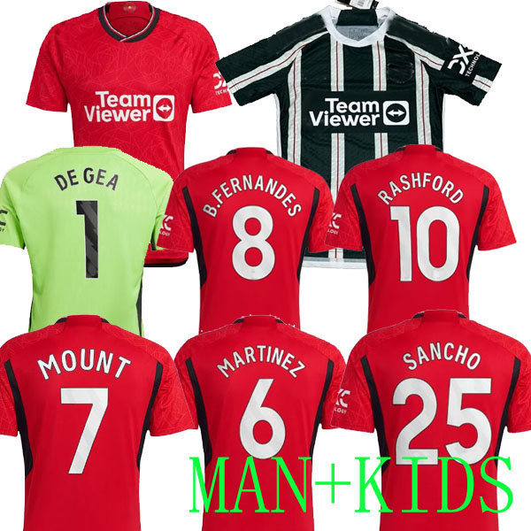 

23 24 SANCHO soccer jerseys B. FERNANDES RASHFORD MANS UTDs football shirt 2023 men kids ERIKSEN ANTONY CASEMIRO DE GEA MANCHESTERS Lancashire MOUNT 7 fans player RED, Gk kids